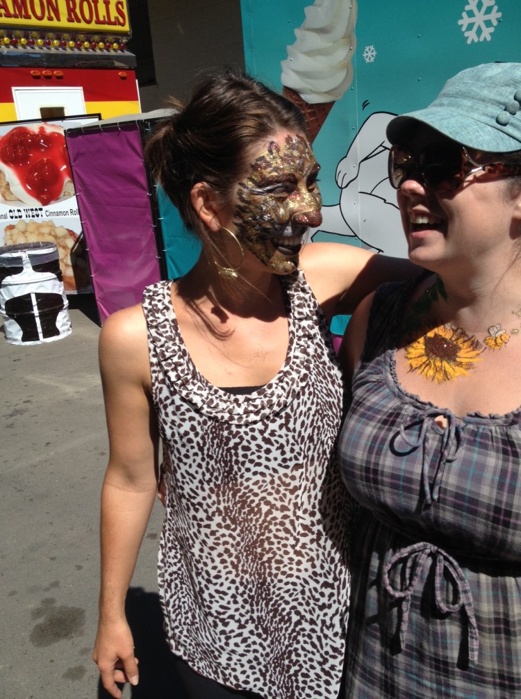Painted faces at the Mendocino County Fair